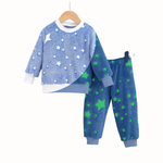 StarGlow™ – Jongens Pyjama Set – Pluche & Sterrenprint
