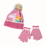 CozyUnicorn™ – Meisjes Gebreide Muts & Handschoenen Set – Winter Warm