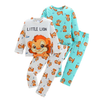 LionDreams™ – 2-delige Jongens Leeuwenpyjama – Zachte Longsleeve & Broek