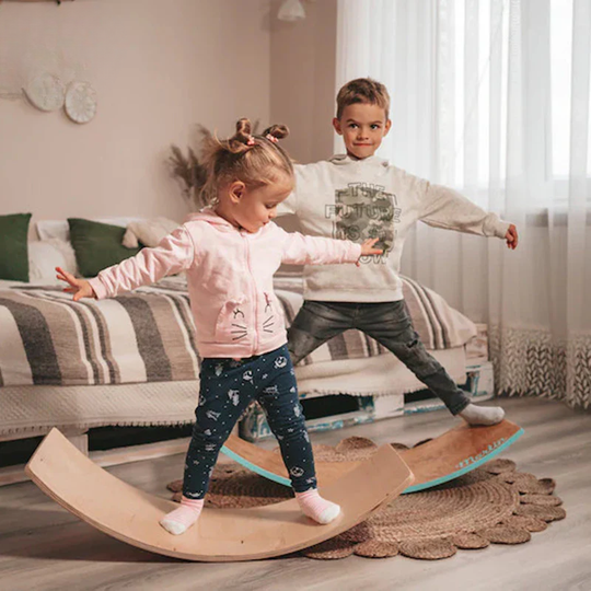 WobbleFun™ – Multifunctioneel Evenwicht & Speel Board voor Kinderen