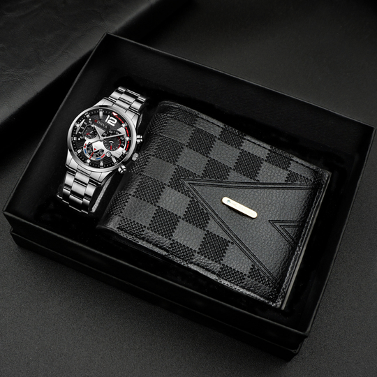 GentlemanBox – Heren Horloge en Portemonnee Cadeauset