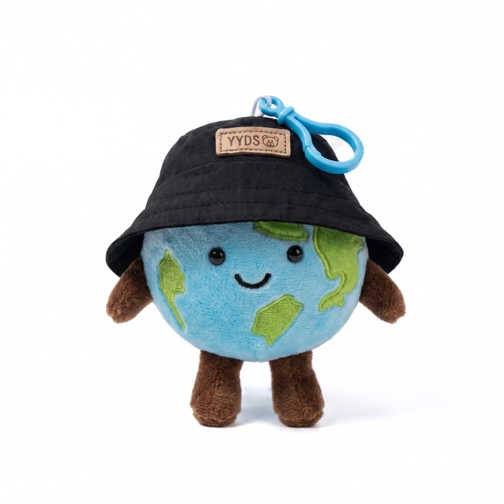 EarthCharm – Wereldbol Knuffel Sleutelhanger