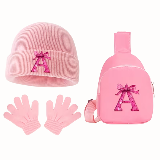 PinkCharm™ – Meisjes Winter Giftset – Muts, Handschoenen & Borstzak