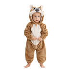 FuzzyCub™ – Schattige Dierenromper met Capuchon voor Babyjongens
