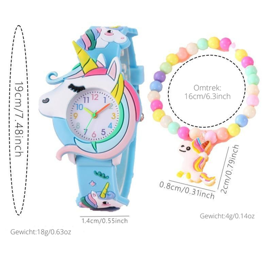 LunaTwinkle™ – Eenhoorn Horloge & Armband Set – Magisch Meidenaccessoire