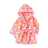 KittyCuddle – Meisjes Badjas van Flanel met Capuchon & Kattenprint