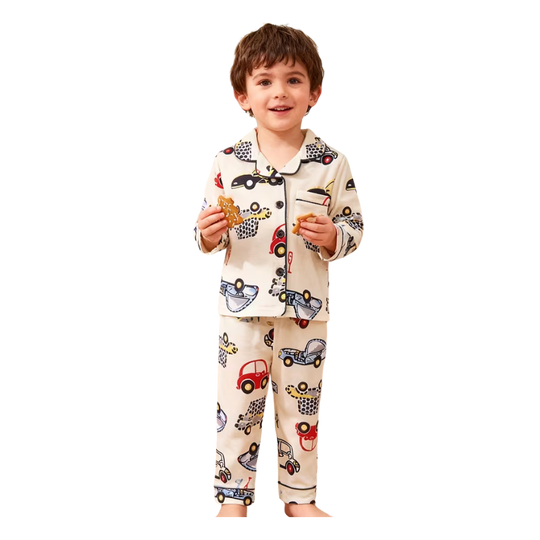 CarDreams™ – 2-delige Jongens Pyjama – Cartoon Auto Print