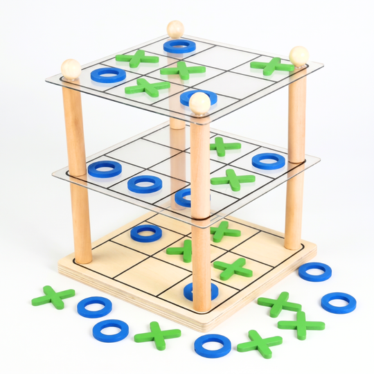 BrainStack – 3D Boter-Kaas-en-Eieren Spel