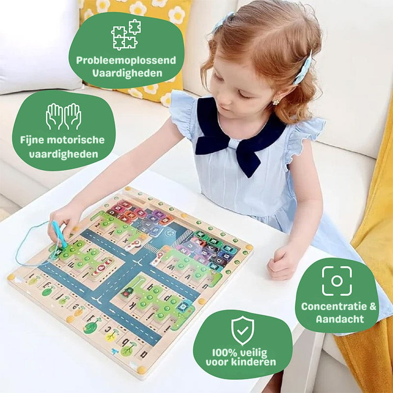 AlphaMaze™ - Montessori Alfabet Parkeerdoolhof