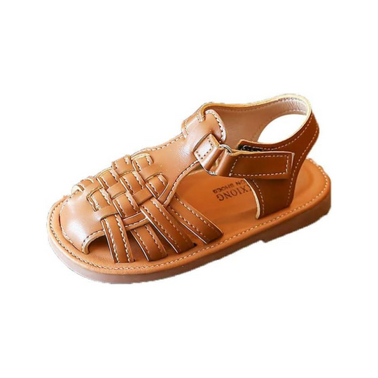 SunnyStrides™ – Lichtgewicht Geweven Kindersandalen met Klittenband