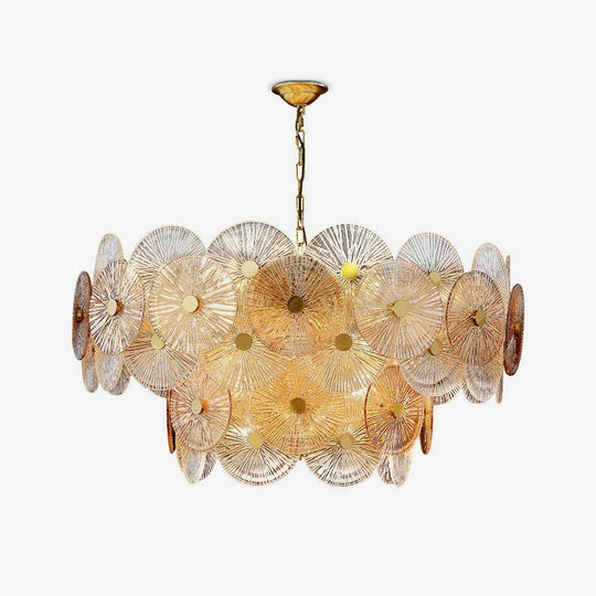 Ambrella amberglas gouden kroonluchter