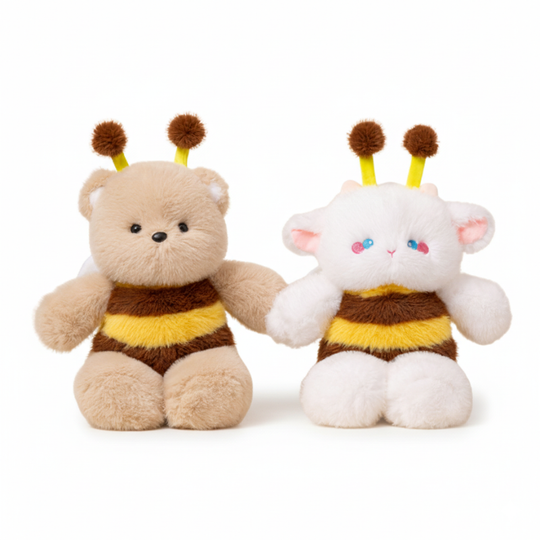 BeeBuddies™ – Pluche Knuffels in Bijenpak – Beer, Schaap & Kat