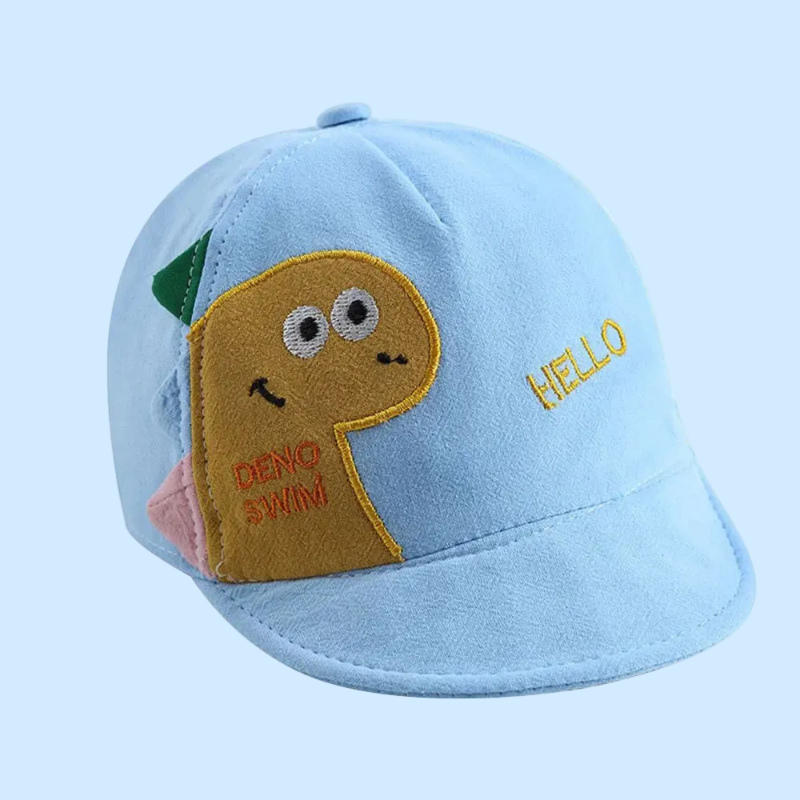 PolkaPip kinder pet blauwe dino - Milo & Moon