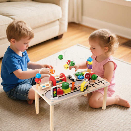 PlayTableix™ – 7-in-1 Montessori Houten Activiteitentafel