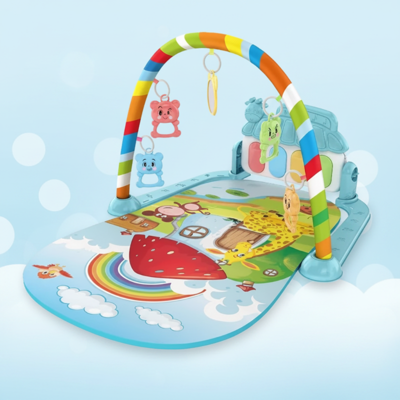 MelodieMat baby speelkleed aardbeienhuis - Milo & Moon