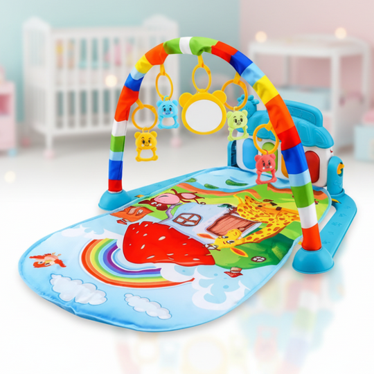MelodieMat baby speelkleed regenboog huis - Milo & Moon