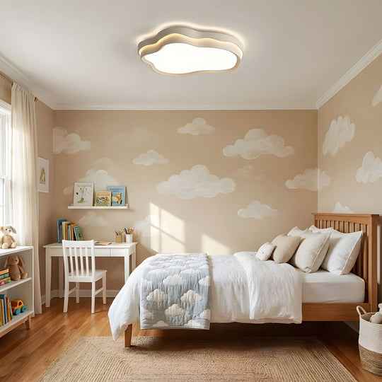 Wolk plafonnière babykamer zacht licht