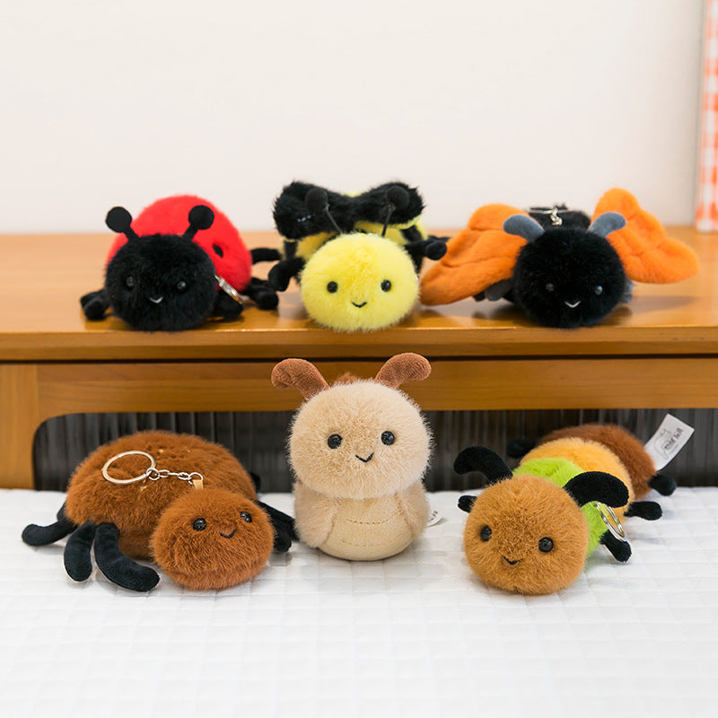 <font dir="auto" style="vertical-align: inherit;"><font dir="auto" style="vertical-align: inherit;">Nouvelle série créative de jouets en peluche Insectes, araignées et abeilles mignonnes, porte-clés chenilles</font></font>