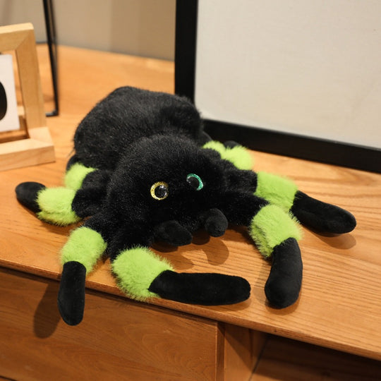 <font dir="auto" style="vertical-align: inherit;"><font dir="auto" style="vertical-align: inherit;">Peluche araignée noire de dessin animé, poupée araignée rampante, porte-clés de sac, poupée farce</font></font>