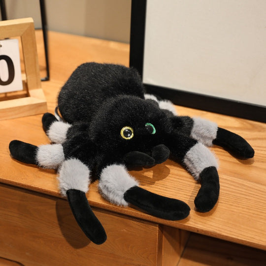 <font dir="auto" style="vertical-align: inherit;"><font dir="auto" style="vertical-align: inherit;">Peluche araignée noire de dessin animé, poupée araignée rampante, porte-clés de sac, poupée farce</font></font>