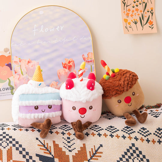 CakeCuddle™ – Pluche Verjaardagstaart Knuffels