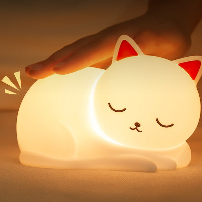 CatNap™ – Schattig Squishy Silicone LED Nachtlampje – USB Oplaadbaar