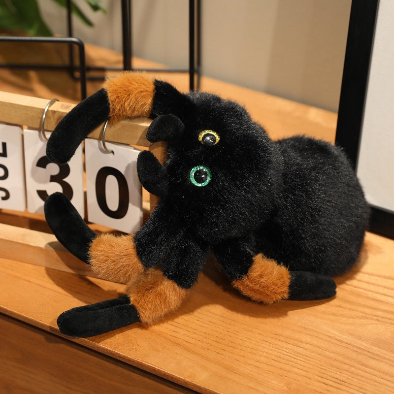 <font dir="auto" style="vertical-align: inherit;"><font dir="auto" style="vertical-align: inherit;">Peluche araignée noire de dessin animé, poupée araignée rampante, porte-clés de sac, poupée farce</font></font>
