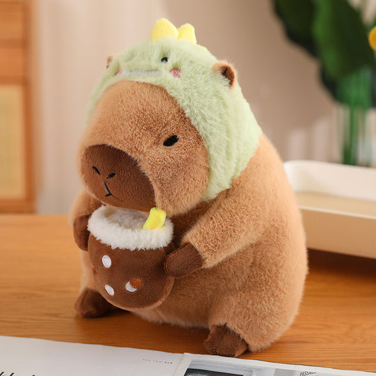 BobaCapy – Capibara Knuffel met Bubble Tea