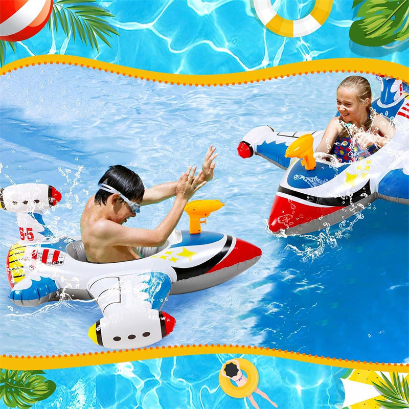 SkySplash – Opblaasbare Vliegtuig Zwemband voor Kinderen