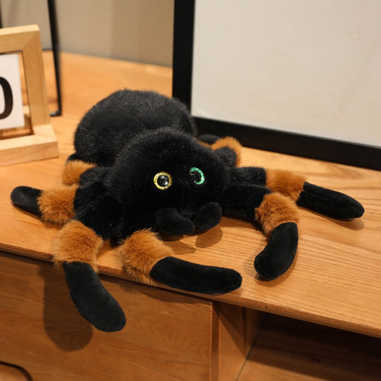 <font dir="auto" style="vertical-align: inherit;"><font dir="auto" style="vertical-align: inherit;">Peluche araignée noire de dessin animé, poupée araignée rampante, porte-clés de sac, poupée farce</font></font>