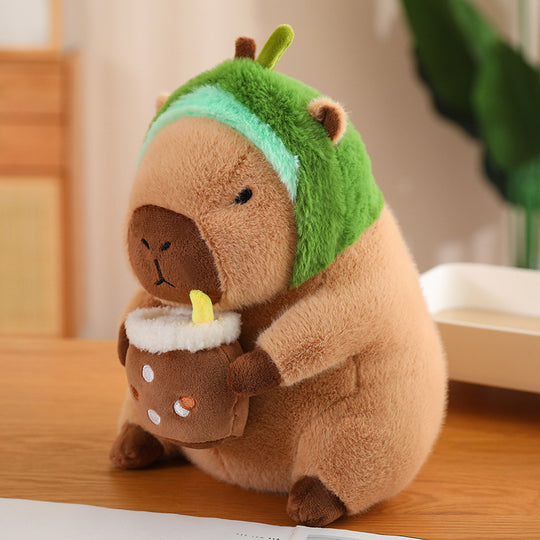 BobaCapy – Capibara Knuffel met Bubble Tea