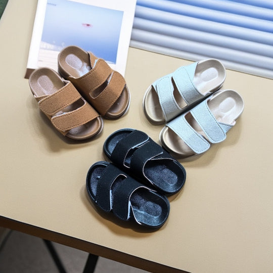 DoubleStep – Retro Dubbele Band Kinderslippers