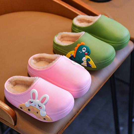 Gevoerde Kinderklompen – Warme Instap Pantoffels met Anti-Slip Zool