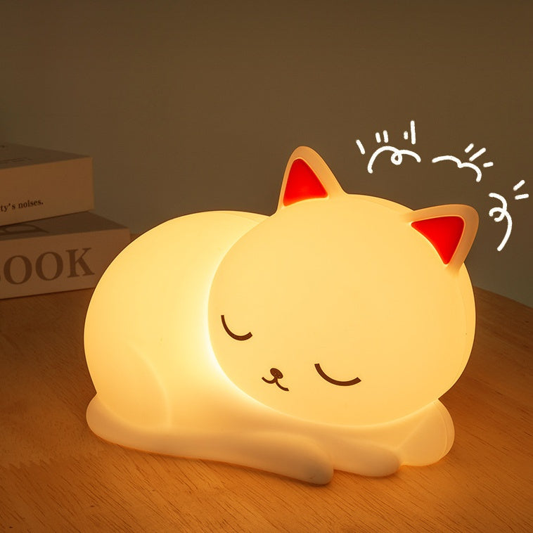 CatNap™ – Schattig Squishy Silicone LED Nachtlampje – USB Oplaadbaar