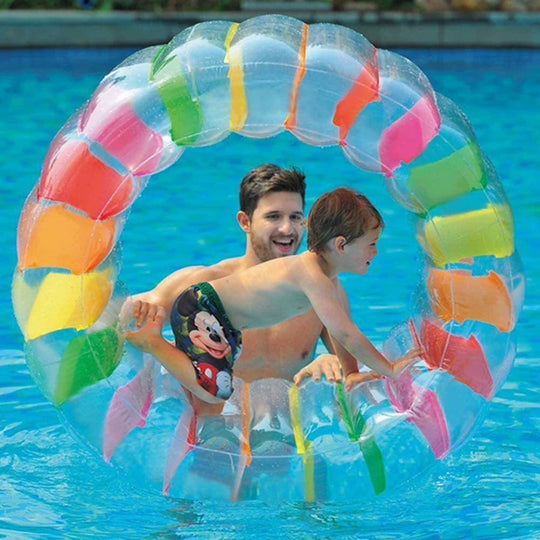 RainbowRoll – Opblaasbaar Loopwiel & Zwemband