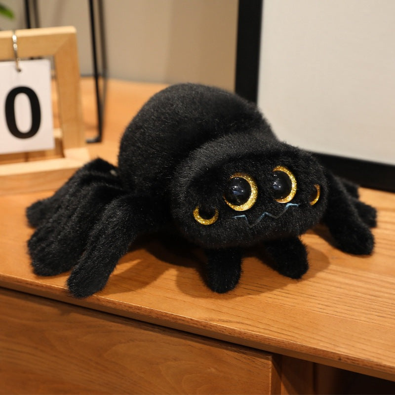 <font dir="auto" style="vertical-align: inherit;"><font dir="auto" style="vertical-align: inherit;">Peluche araignée noire de dessin animé, poupée araignée rampante, porte-clés de sac, poupée farce</font></font>