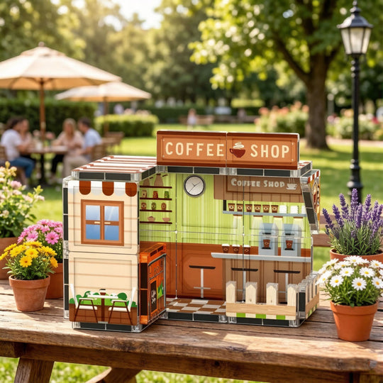 CoffeeBuild – Magnetische Bouwset met Koffiewinkel
