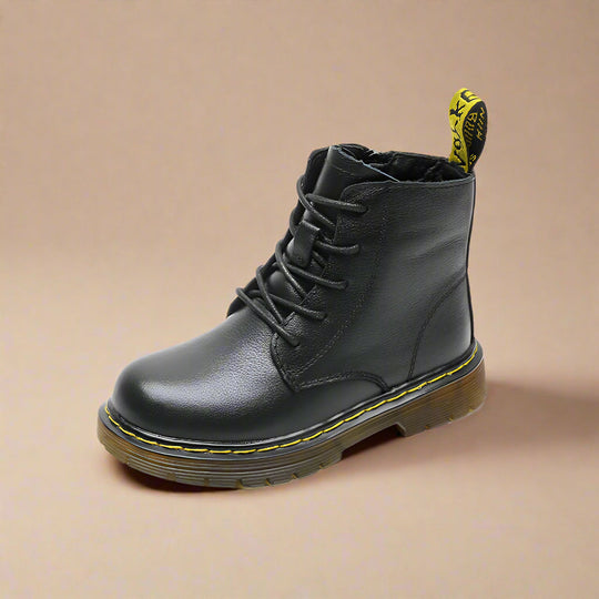 StormStep – Kinder Combat Boots met Veters en Zijrits