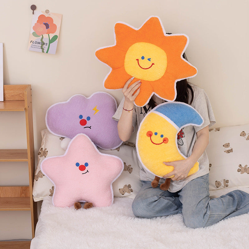 CelestiCuddle™ – Zon, Maan, Ster & Wolk Pluche Kussens
