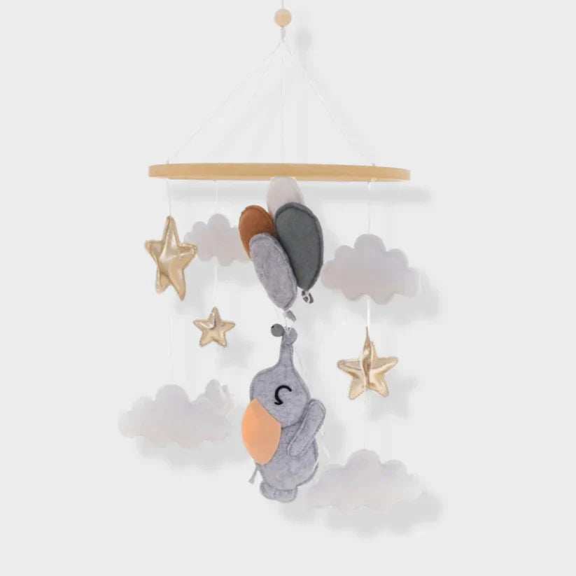 DreamCloud™ / Rustgevende Houten Babymobiel Zonder Batterij