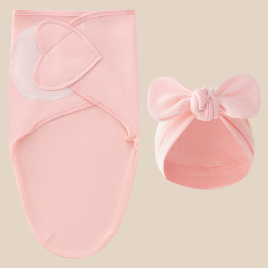 SnuggleWrap – Luxe Inbakerdoek met Mutsje voor Pasgeborenen