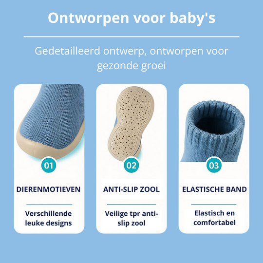 FirstSteps™ – Flexibele Babyschoenen Peuters, Lichtgewicht & Veilig