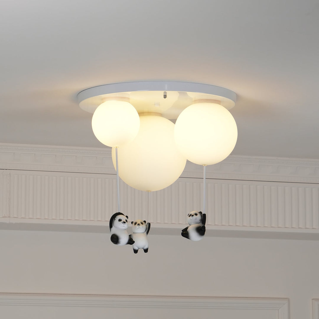 Panda plafondlamp warm licht babykamer