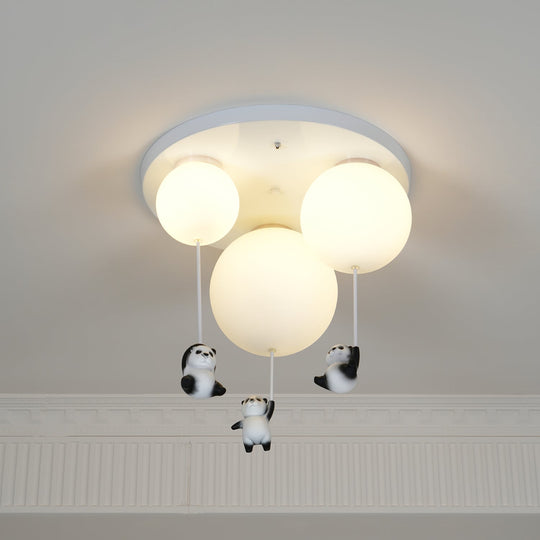 Panda lamp in speelse pose