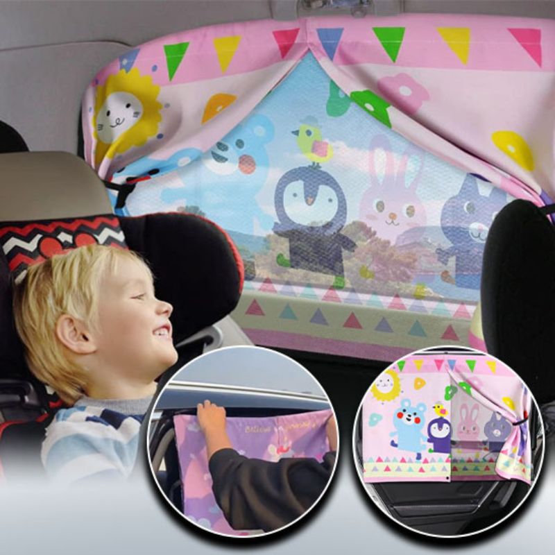 SunShield™ – Autogordijn - UV-Bescherming voor Kinderzitjes – Universeel en Magnetisch