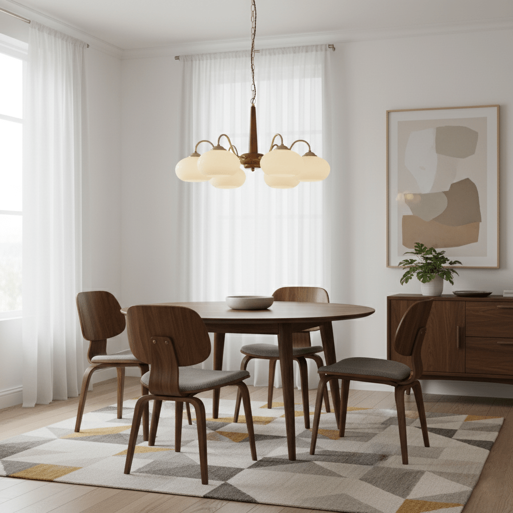 Persimé kroonluchter als blikvanger in het interieur