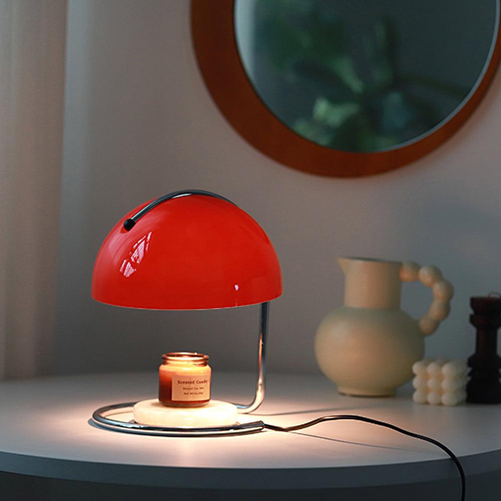 Witte paddenstoel tafellamp warm licht