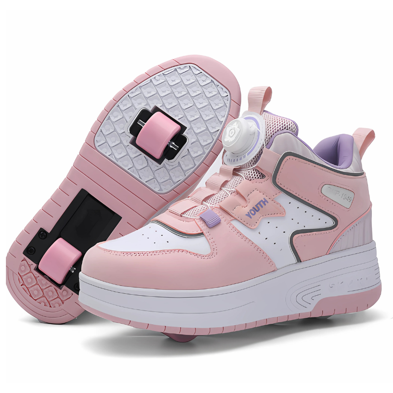 RollStep™ – Verstelbare Sneakers met Inklapbare Wieltjes – Kinderschoenen Avontuur