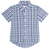 Milo & Moon™ Blauw Geruit Pima Overhemd
