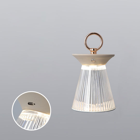 Rippa ribbel tafellamp opaal khaki